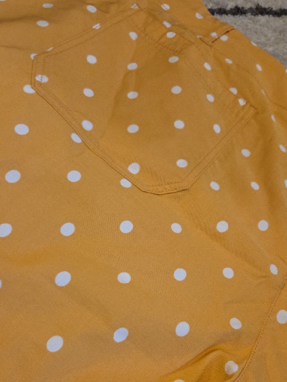 Anthropologie Yellow Polka Dot Shorts - Picture 4 of 7